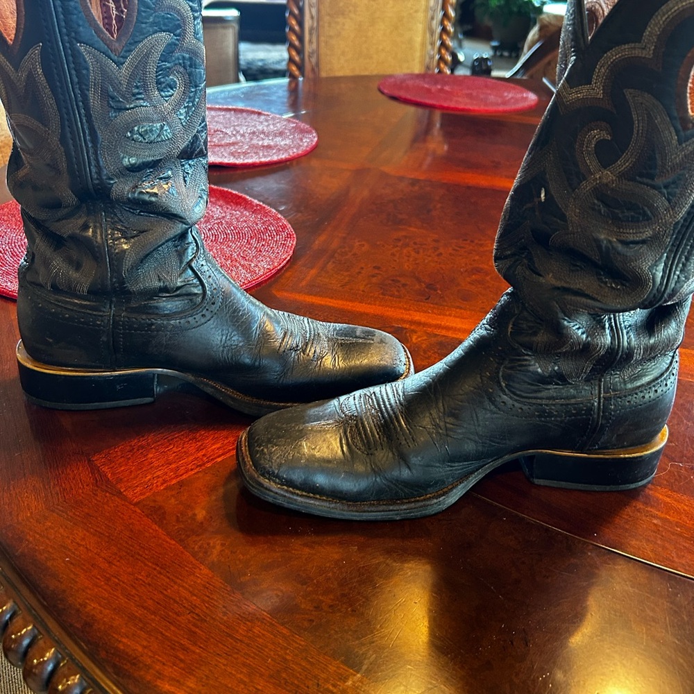 Ariat Black Heeled Boots Western Style